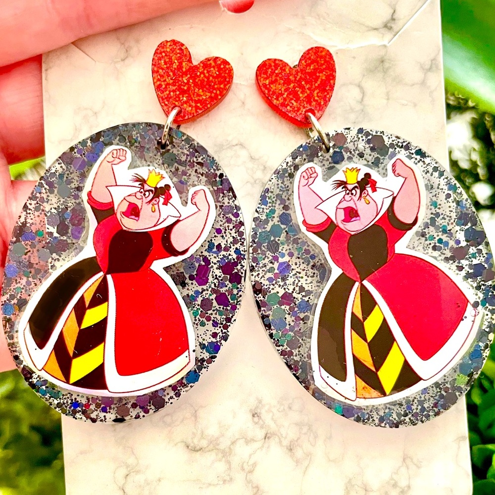 The Queen Of Hearts Acrylic Earrings